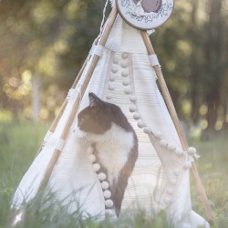 Boho namiot dla kotów