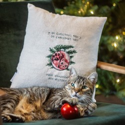 Świąteczna poduszka dla kociarzy